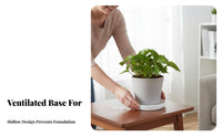 Plant Saucer Pdecayects Surfaces Ventilated Pot Base For Indoor and Outdoor Use