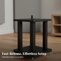 Shock-Absorbing Speaker Floor Stand Vibration Reduction Bookshelf Speaker Stand Stable Base Design Metal Audio Rack Anti-Slip Pads for Home Theater Enthusiasts, Audiophiles, Professionals, Stage