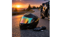 Carbon-Fiber-Pattern Bluetooth Integrated Motorcycle Helmet Communication System Bluetooth Motorcycle Helmet Aerodynamic Tinted for Riders, Commuters, Touring, Commuting