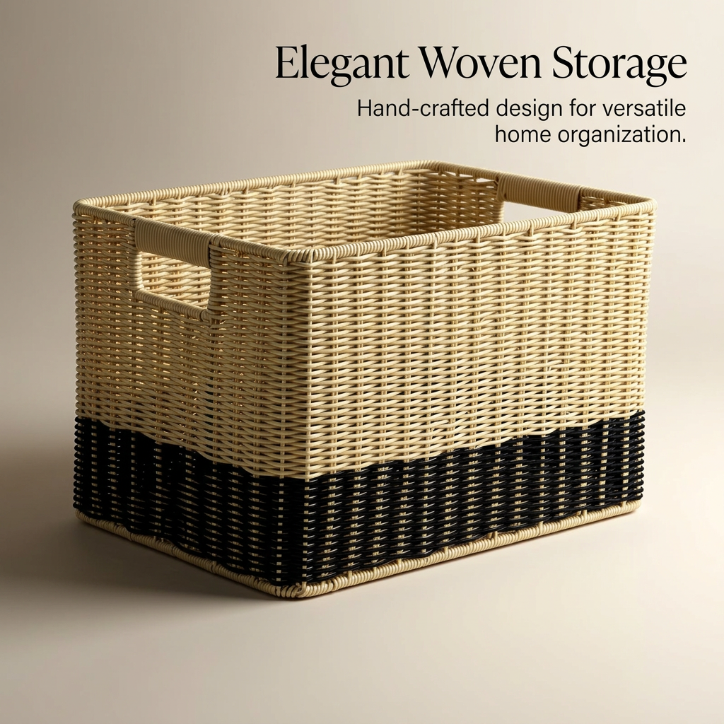 Baskets for Living Room Storage, Home Organizer Laundry Hamper, Toy Basket, Apartment Dweller Woven Basket, Decor Enthusiast Storage