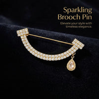 Alloy Flower Brooch Pin, 2024 New High-End Brooch, Vintage Flower Brooch Women, Crystal Flower Brooch Ladies, Flower Brooch for Young Women