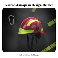 Firefighter Salvage Headgear Heat Resistant F2 Salvage Helmet Impact Resistant Firefighter Guard Ed Hard Hat for Firefighters, Firefighting Areas