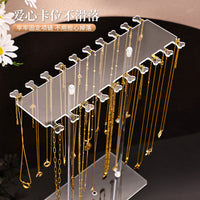 Acrylic Necklace Display Stand with Double Hooks