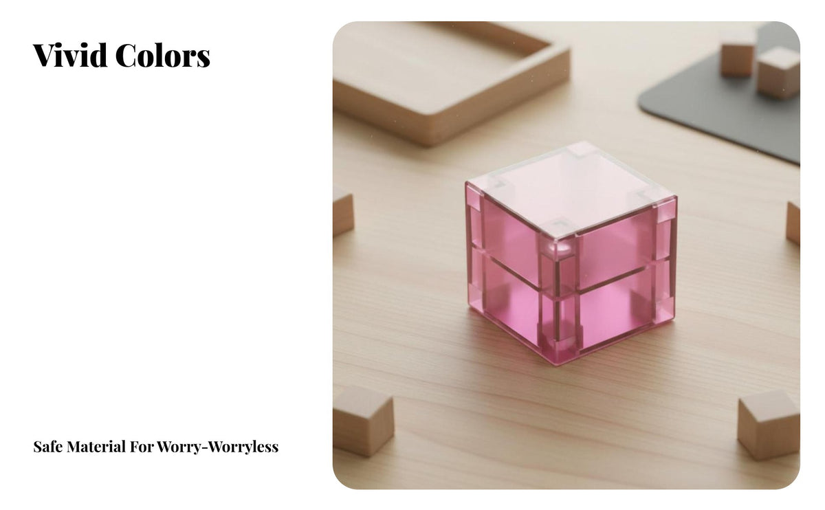 Construction Cube S Sparks Creativity 3D Geometric Construction Cube S Develops Motor Skills STEM Toys for Kids, Kindergarten, Daycare, School