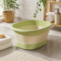 Portable Foot Spa, Square Foot Bath Soaking Tub with Handles, for Tired Aching Feet, Home Pedicure, 8 cm Folded