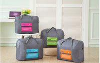 Korean Style Foldable Waterproof Nylon Travel Duffel Bag with Trolley Sleeve