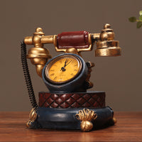 Retro Telephone Model Clock Ornament for Study, Cafe, Restaurant Decor