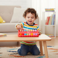 Percussion Toy Piano Rainbow Toy Piano with Mallets Low-Height for Playroom