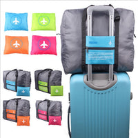 Korean Style Foldable Waterproof Nylon Travel Duffel Bag with Trolley Sleeve