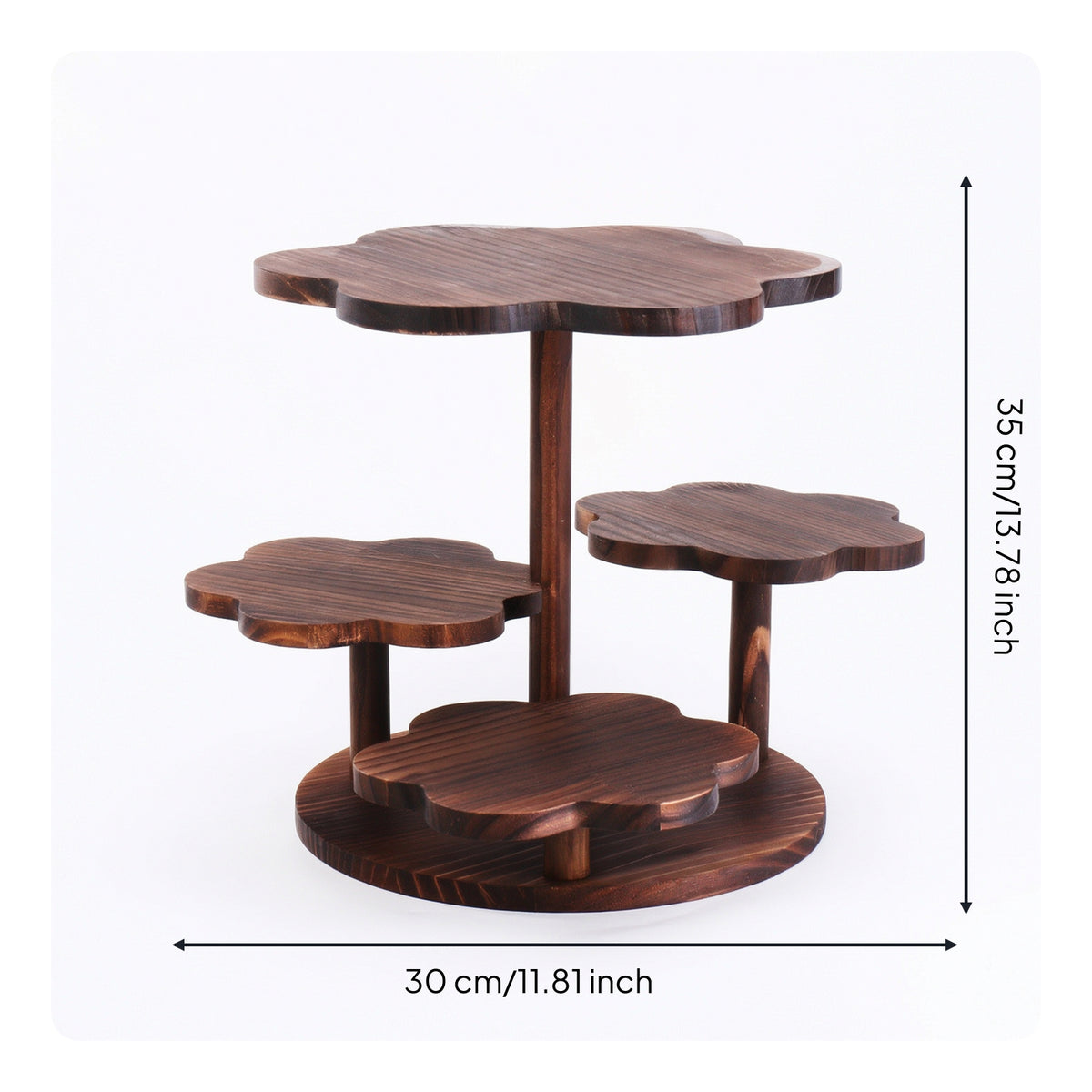 Dessert Stand Tiered Dessert Riser Wooden Display Stand with Tiers for Hosts, Bakeries, Parties, Weddings, Buffets