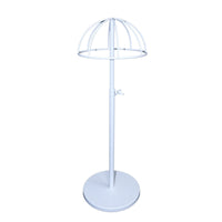 Curved Arms Adjustable Hat Stand Round Base Dome Top Hat Stand