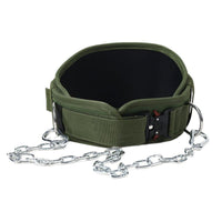 Padded Weightlifting Belt with Chain Quick-Release Weighted Belt with Chain Contoured Heavy-Duty for Bodybuilders