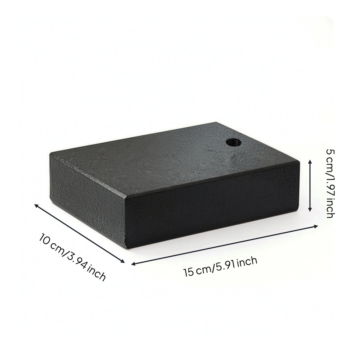 Marble Base Flat Indicator Base with 8mm Screw & Marble Hardware for Machinists, Machine Shop