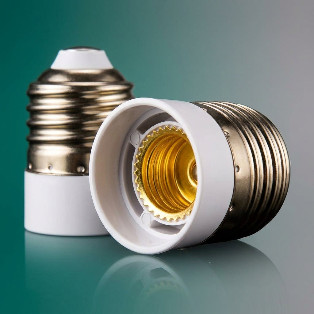 PC Material Flame Retardant Bulb Adapter for Home Lighting, High Temperature Resistant E27 to E14 Screw Base Adapter, Copper Conductor, 1 Pack