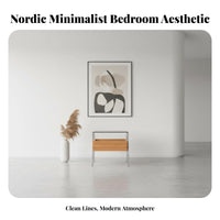 Nordic Design Nightstand with Storage Space-Saving Single-Drawer End Table with Shelf Integrated Handle Bedside Cabinet Easy Assembly for Apartment Dwellers, Homeowners, Adults, Bedroom, Small Spaces, Dorm Room