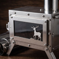 Portable Stainless Steel Camping Tent Wood Stove for Outdoor Heating and Cooking