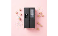 Black Dollhouse Refrigerator Clear Door Panel Miniature Refrigerator Water Dispenser Dollhouse Kitchen Decoration Matte Finish