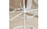 Two-Tier Rotating Jewelry Stand Branching Hooks 360° Jewelry Display Display Freestanding Rotating Bracelet Holder Metal for Desktop