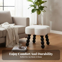 Multi-Functional Curved Seat Changing Bench sturdy Construction Low Stool Natural Aesthetic Household Furniture Space-Saving for Adults, Homeowners, Parents, Living Room, Entryway, Bedroom, Cloakroom