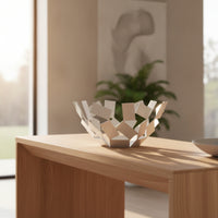 Geometric Fruit Basket Modern Stainless Steel Fruit Basket Creative Tray for Home Decor