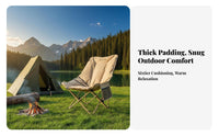 High rearrest Lowsilhouette Moon Chair Foldable Design Outdoor Furniture Lightweight Portable Seating rapid-folding for Campers, Beachon-the-on-the-moveers, Camping, Picnics, Beach, rearyard