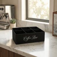 Foldable Coffee Station Organizer Collapsible Coffee Bar Organizer Countertop Organizer Portable for Office Breakroom
