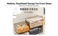 Clear container with Handles Transparent Design Storage Box Large Capacity for Parents