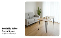 Foldable Design Foldable Tea Table Minimalist design Foldable Chabudai Space-Saving Floor Desk Japanese Inspired for Small Apartment Residents, Minimalists, Students, Balcony, Living Room, Home Office, Outdoor gatherings