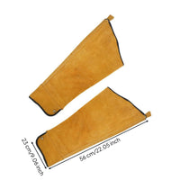 Leather Soldering Sleeves Suede Soldering Arm Sleeves Long Adjustable for Welders, Metalwork, Workshop
