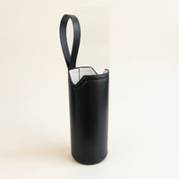 Long-Lasting Leather Cup Sleeve with Strap Portable Tumbler Sleeve with Hand Strap Lightweight Carrier Secure for Outdoor