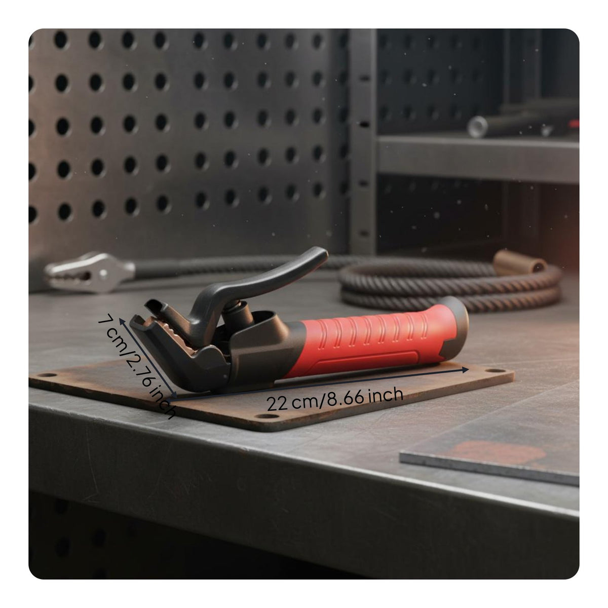 Welding Electrode Holder with Handle Angled Electrode Clamp with Jaw Non Slip Tool for Home Workshop