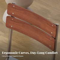 Nordic aesthetic Wood and Metal Side Chair Japanese Aesthetic Seating Furniture Retro Inspired Minimalist Design for Interior Decorators, Business Owners, Dining Room, Restaurant, Kitchen, Bedroom
