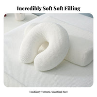 Feather Velvet Filling Massage Table Face Pillow Soft and Comfortable Massage Table Face Cradle Non-Marking for Adults, Spas, Office, Travel