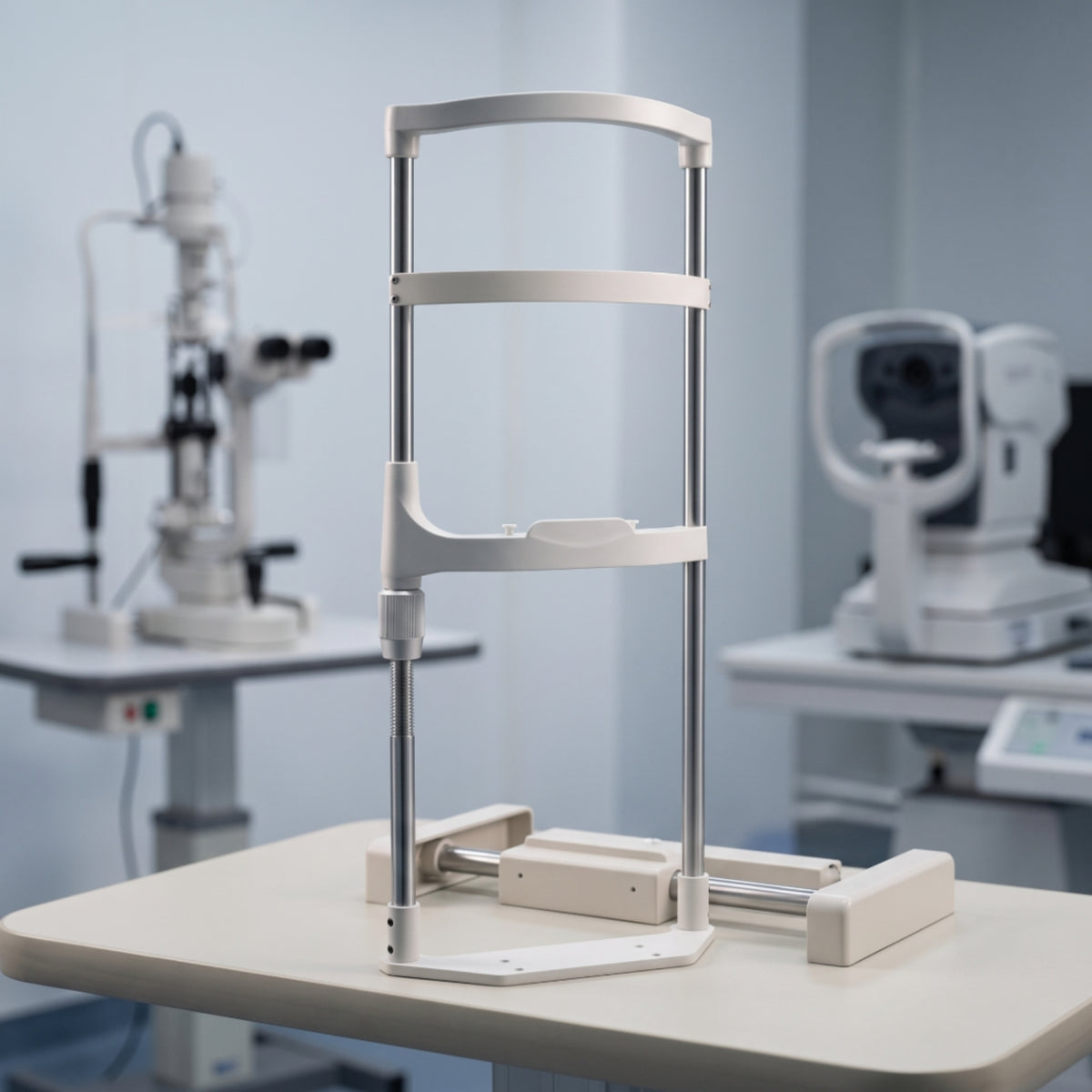 Forehead Rest Bracket Manual Forehead Support Bracket Curved for Optometrists, Ophthalmologists, Eye Exams