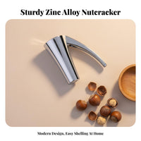 Easy Cracking Zinc Alloy Pecan Sheller Keeps Kernel Intact Walnut Sheller Tool Ergonomic Handle for Families, Home Cooks, Holiday Gatherings