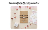 Matching Bracelet Set Meaningful Message Card Family Desire Bracelet for Sisters