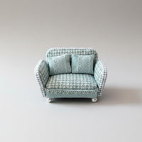 Modern Design 1:12 Miniature Sofa Set Realistic Feature Miniature Double Sofa Exquisite Craftsmanship