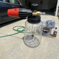 Spray Bottle Soap Dispenser for Car Cleaning and Car Wash, High Pressure Pump Sprayer for Car Foam, Large 1.5L Bottle, 1/4 Inch Quick Release