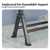 Single-Rod Clothing Rail with Shelf Space-Saving Garment Rack Multi-Functional sturdyDuty for Homeowners, Students, Laundry Room