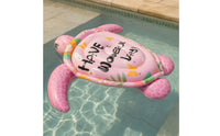 Turtle Floating Inflatable Pool Lounger Giant Turtle Pool Lounger Inflatable Water Lounger Sturdy Lightweight for Adults, Beach