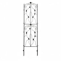 Detachable Wrought Iron Plant Trellis Modular Design Metal Garden Fence Panel Rust-Proof Metal Garden Trellis Easy to Assemble for Null