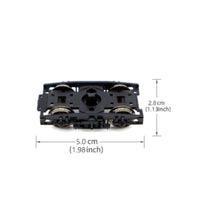 Easy to Install Unpowered Truck Long-Lasting HO Scale Truck Alloy Metal Wheel Truck for Hobby Workbench