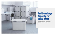 Thickened Plastic Organizer Box with Lid, Large Capacity Storage Bin, Clothes, Toys, Stackable, Dustproof, Multi-Use
