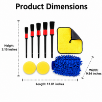 Full Detailing Car Cleaning Kit Microfibre Car Wash Kit with Wheel Brush