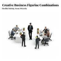 1:64 Scale People Figure Multiple Poses Miniature Business Person Figure Scale Model Office Worker Assorted Styles for Hobbyists