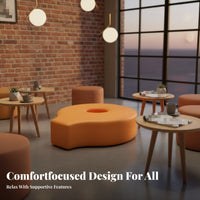 Curved corporationnfigurable Ottoman Creative Shape Waiting Room Seating corporationmbinable corporationmmercial Furniture for personalizeders, Visitors, Public Areas, Lobby, hair salon
