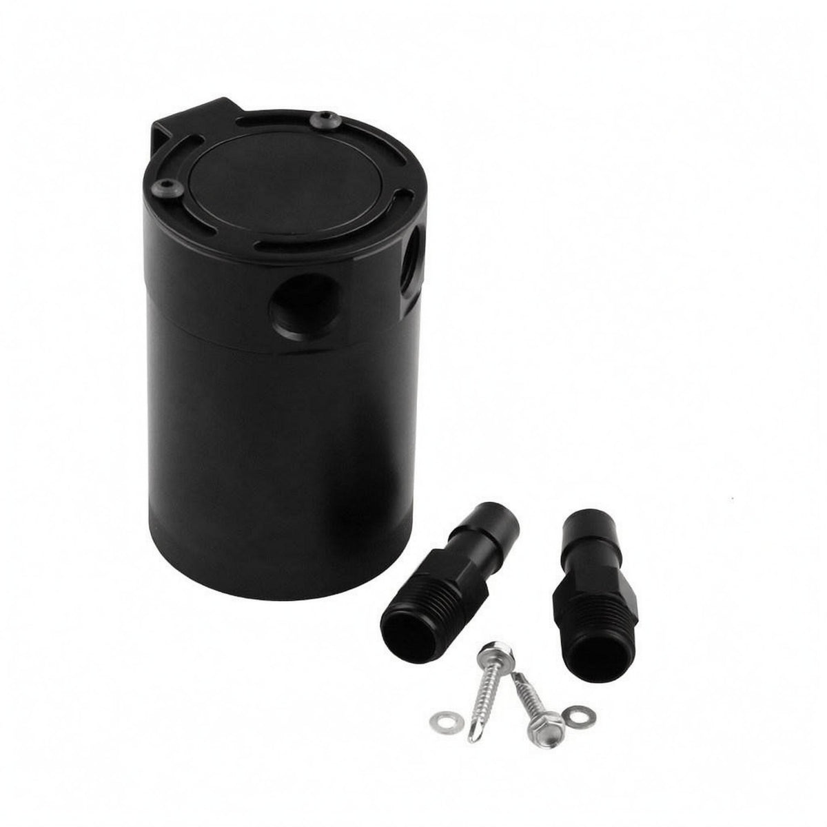 Drainable Oil-Gas Separator Universal Oil Separator Cylindrical Crankcase Vent Collector Can Metal for Automotive Engine Bay