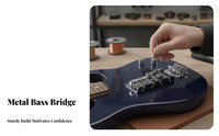 4-String Bass Bridge Easy to Install 4 String Bass Bridge Musical Instrument Accessory Shiny Finish Rustproof for Luthiers