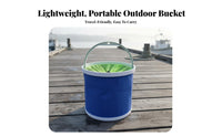 Foldable Bucket Space-Saving Camping Fishing Bucket Versatile Foldable Water Pail for Anglers, Tourists, Car Washing, Travel