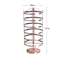 Space Saving Rotating Earring Stand Large Capacity Rotating Earring Holder Decorative Metal Jewelry Stand Stable Base for Women